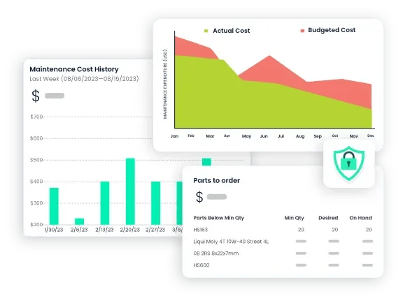 the reports interface of the cmms software