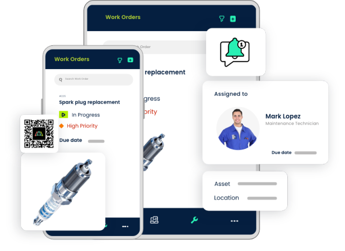 cmms features mobile application
