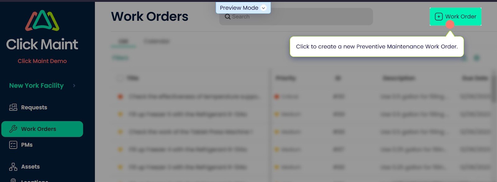 Order Maintenance Manager How to Create a Preventive Maintenance Work Order