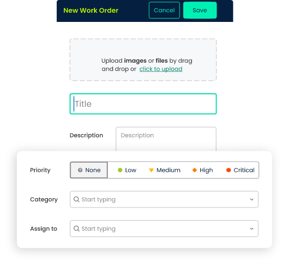 work order process work order title and description