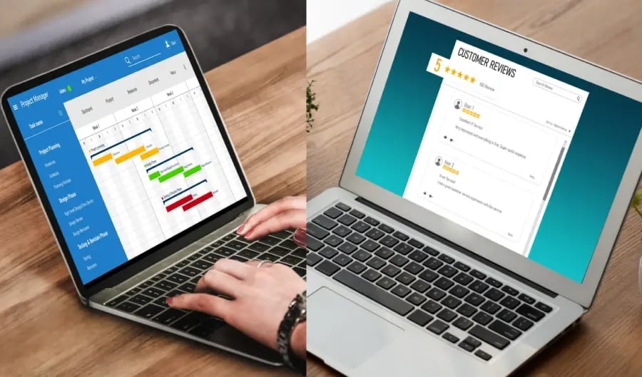 image showing the differences between work order software and work order programs