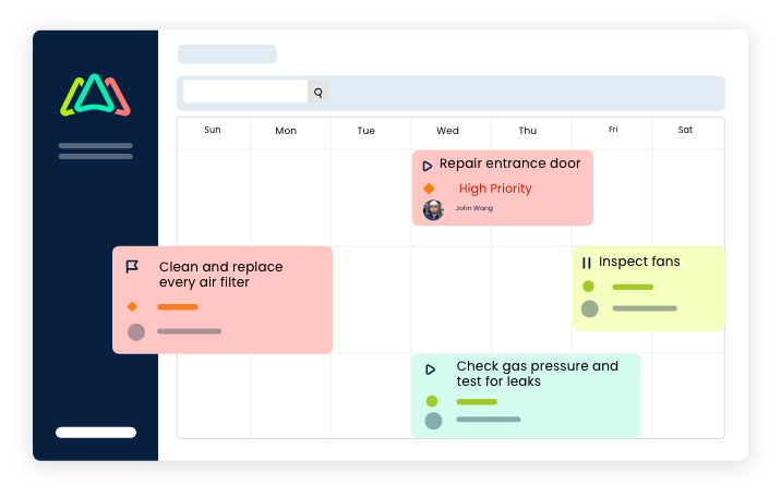 user friendly cmms software visual maintenance calendar