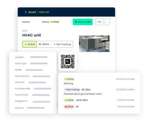 Energy and utilities asset management dashboard in CMMS software