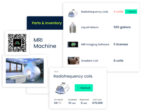 Healthcare CMMS inventory management for tracking maintenance parts and medical equipment supplies