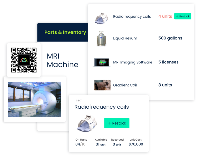 Healthcare CMMS inventory management for tracking maintenance parts and medical equipment supplies