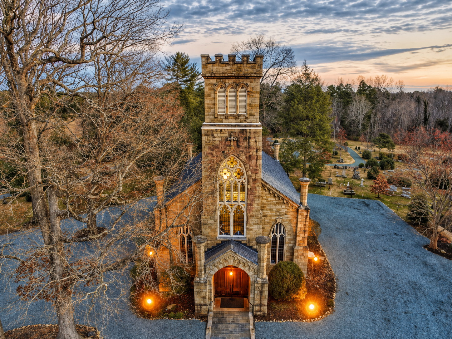 Grace Episcopal Church aerial photo