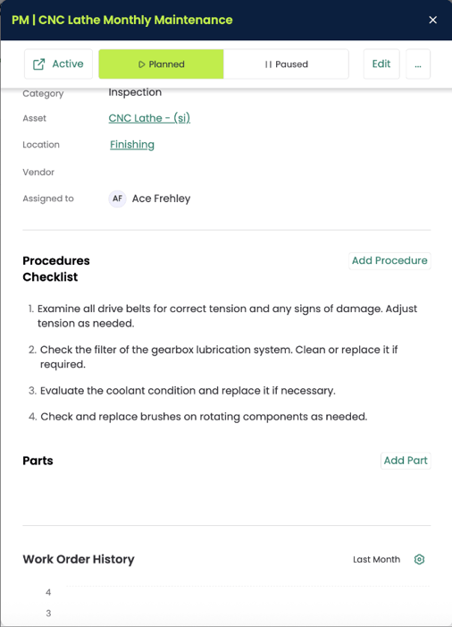 Procedures Checklist