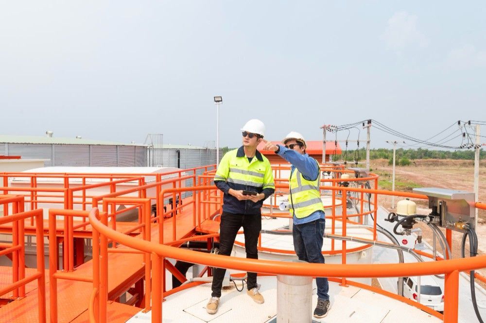 asset management predictions industrial engineers standing water treatment plant