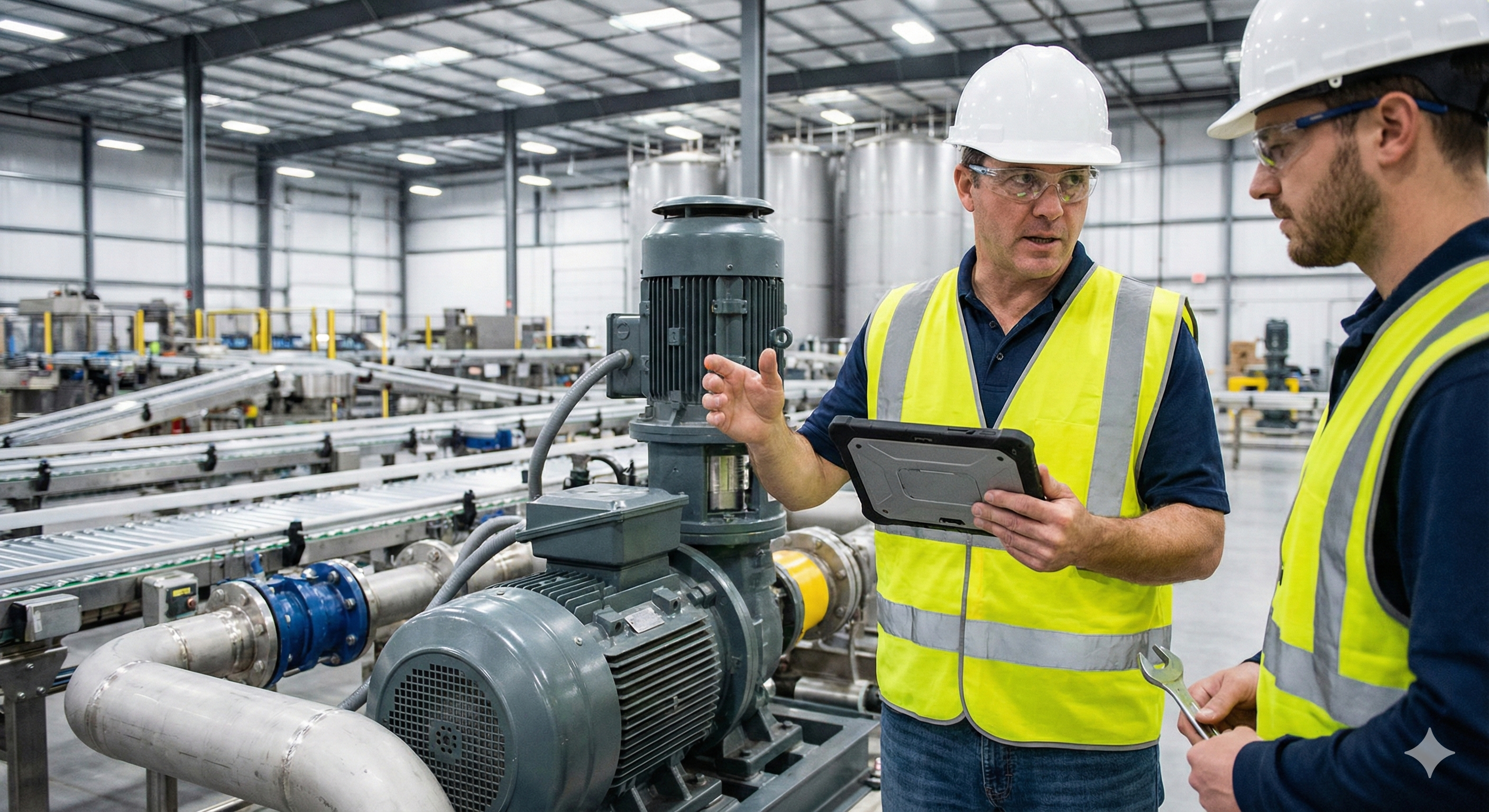 best enterprise asset management software engineers team working in factory