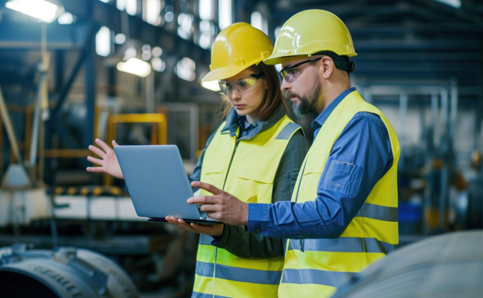 cmms software advantages male female industrial engineers