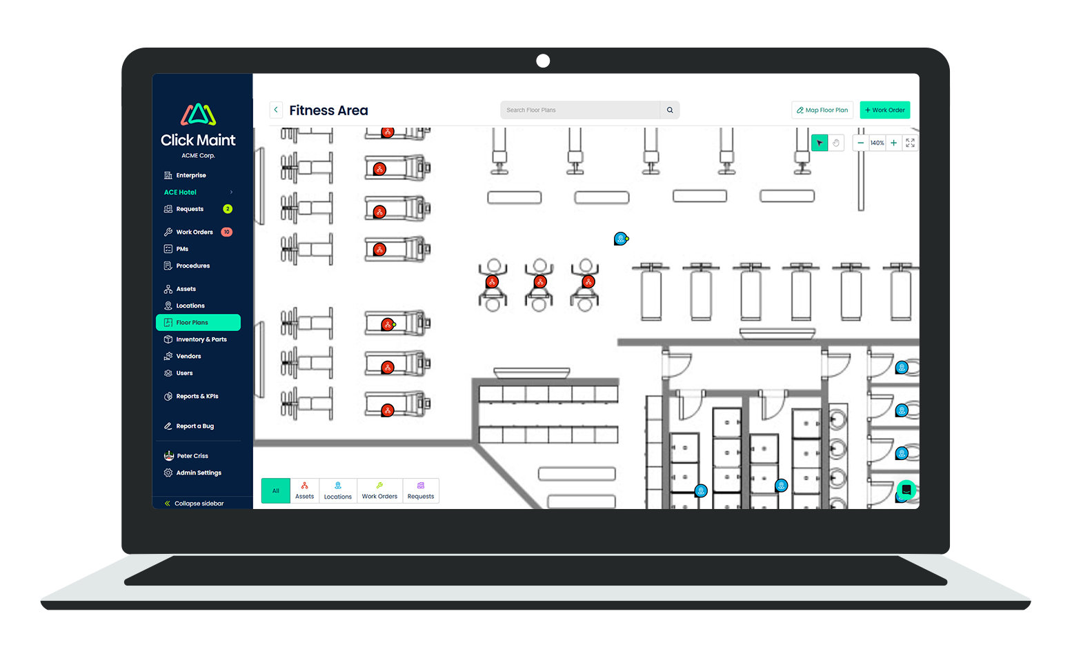 cmms software design floorplan