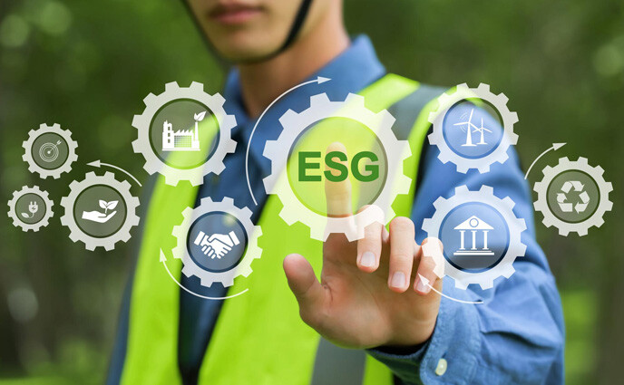 cmms sustainable facility management engineer touching green esg