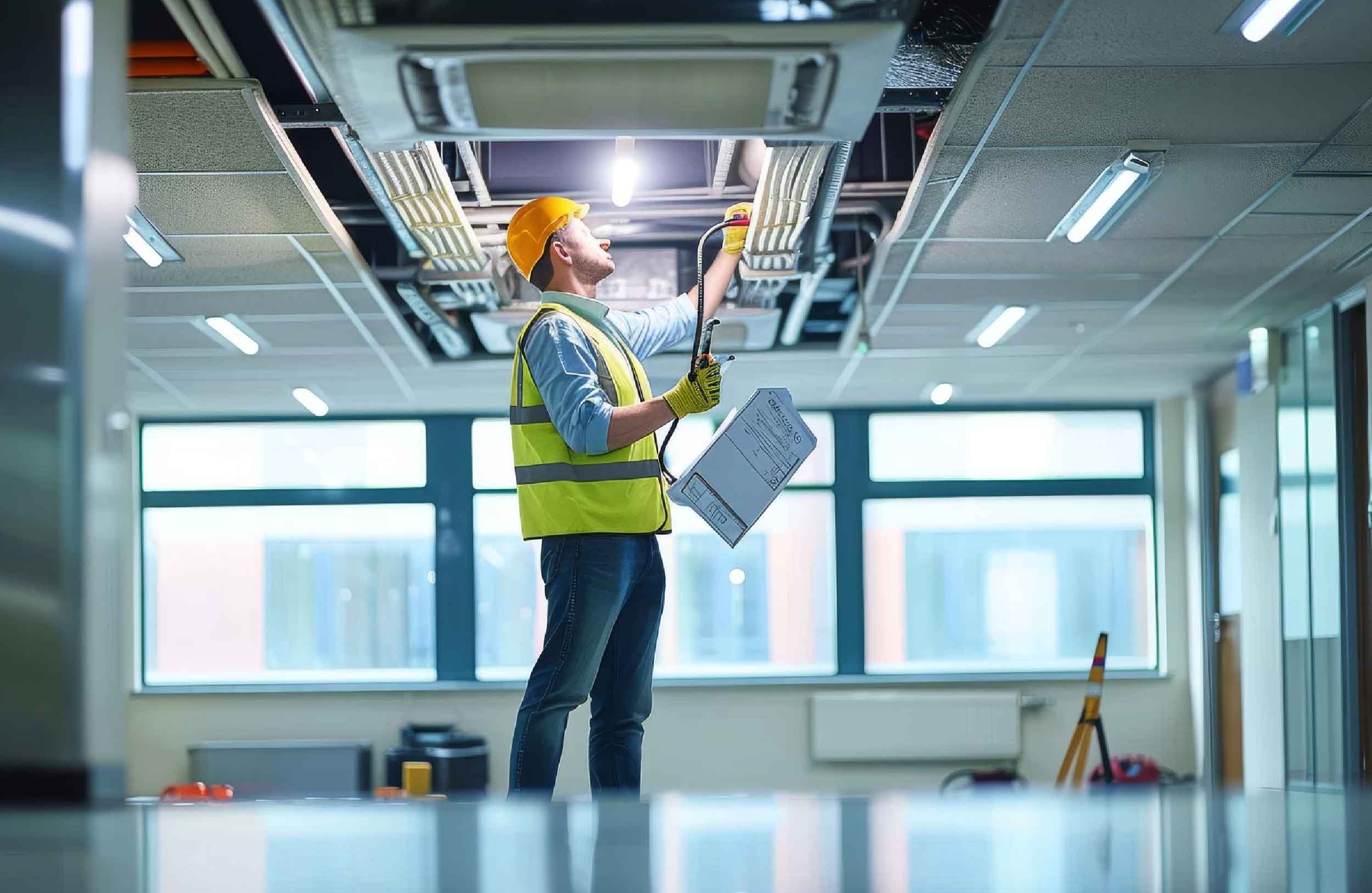 facilities management software air conditioner maintenance engineer office