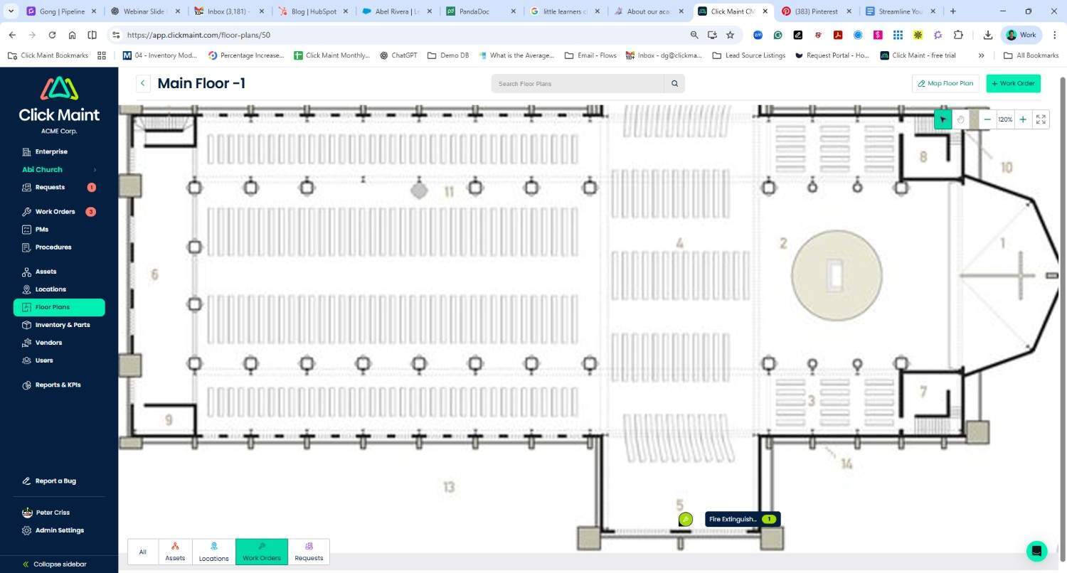 facility fire safety maintenance floor plan main floor 2
