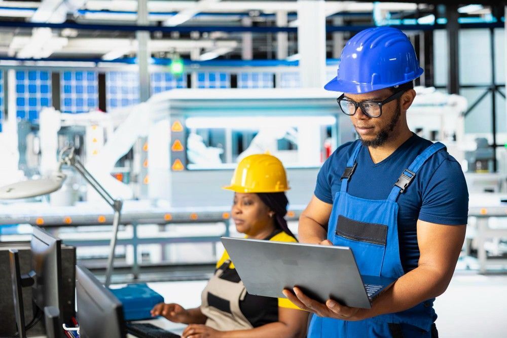 manufacturing trends african american expert troubleshooting photovoltaic system