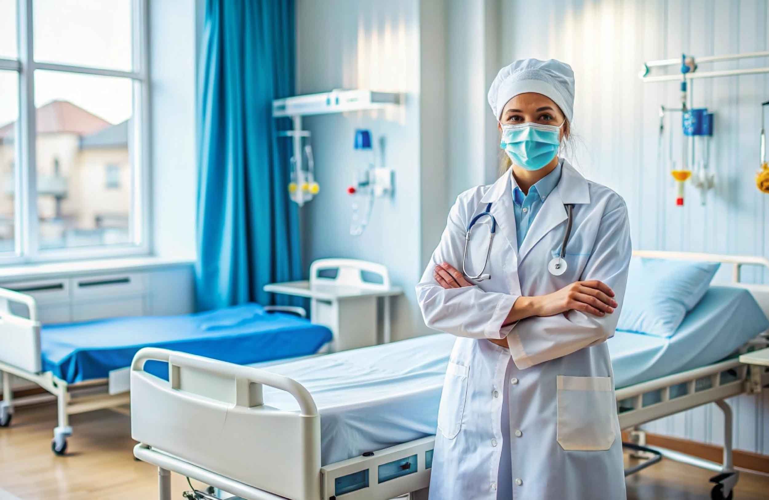 preventive maintenance software evaluation confident female doctor hospital room