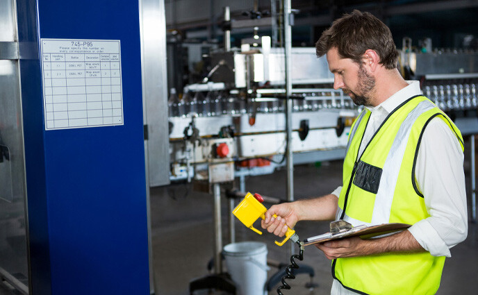 preventive-maintenance work order male worker using machinery