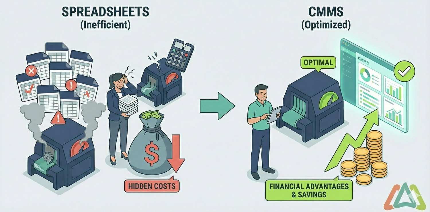 small business cmms cost saving