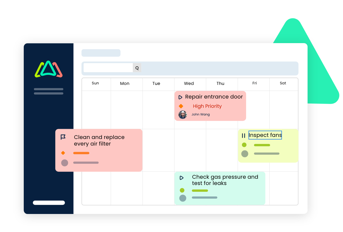 work order calendar view with work order software